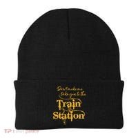 Dont Make Me Take You To The Train Station Yellowstone National Park Beanie thumb 0