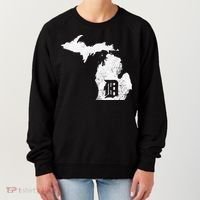 Detroit Michigan Motor City Midwest D Mitten Women's Sweatshirt thumb 0