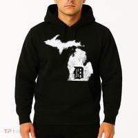 Detroit Michigan Motor City Midwest D Mitten Hoodie thumb 2