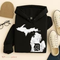 Detroit Michigan Motor City Midwest D Mitten Hoodie thumb 4