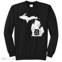 Detroit Michigan Motor City Midwest D Mitten Sweatshirt thumb 0
