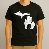 Detroit Michigan Motor City Midwest D Mitten T-Shirt thumb 3