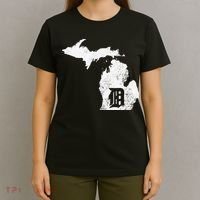 Detroit Michigan Motor City Midwest D Mitten T-Shirt thumb 4