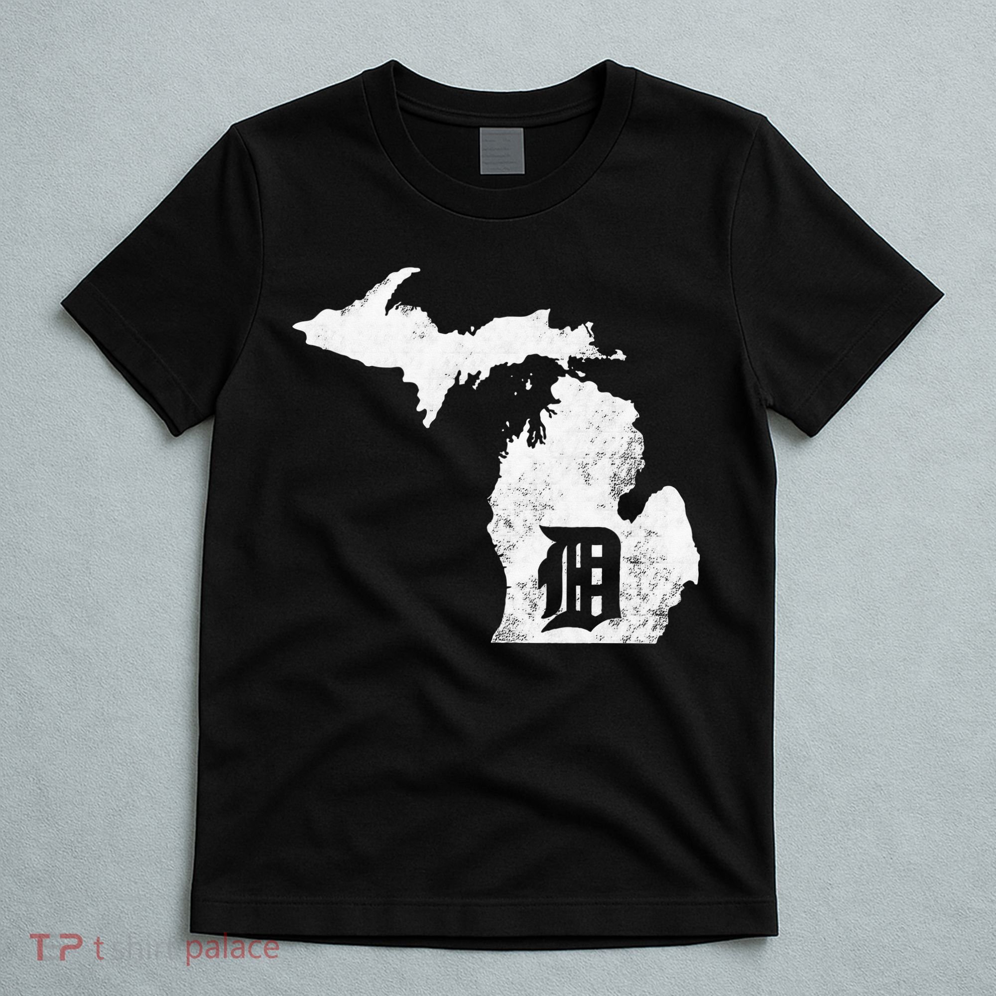 Detroit Michigan Motor City Midwest D Mitten T-Shirt