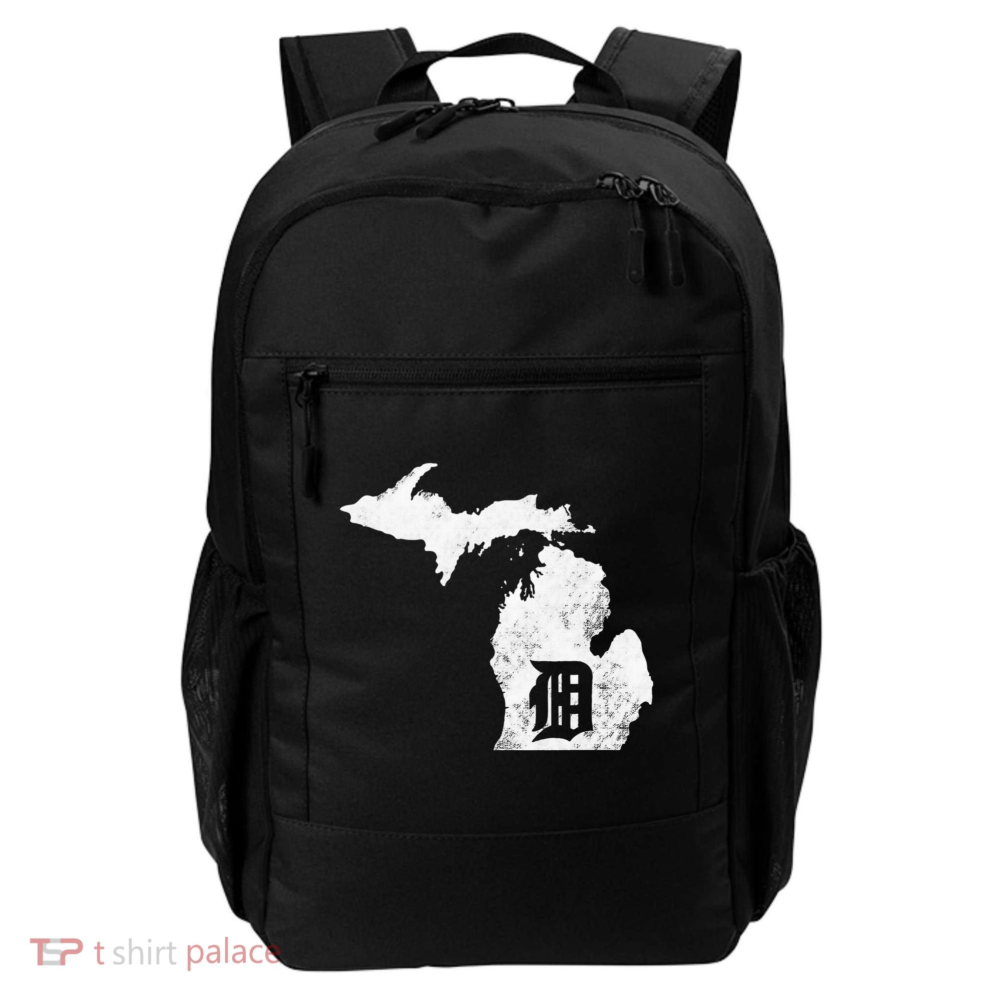 Detroit Michigan Motor City Midwest D Mitten Backpack