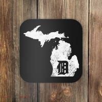 Detroit Michigan Motor City Midwest D Mitten Coaster thumb 0