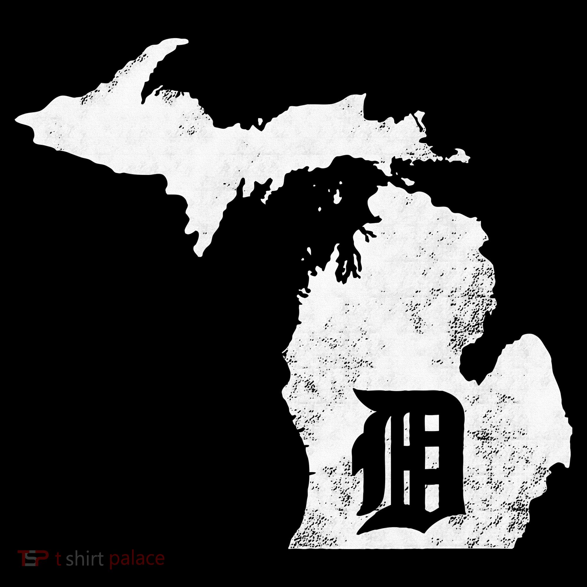 Detroit Michigan Motor City Midwest D Mitten Women's Hoodie