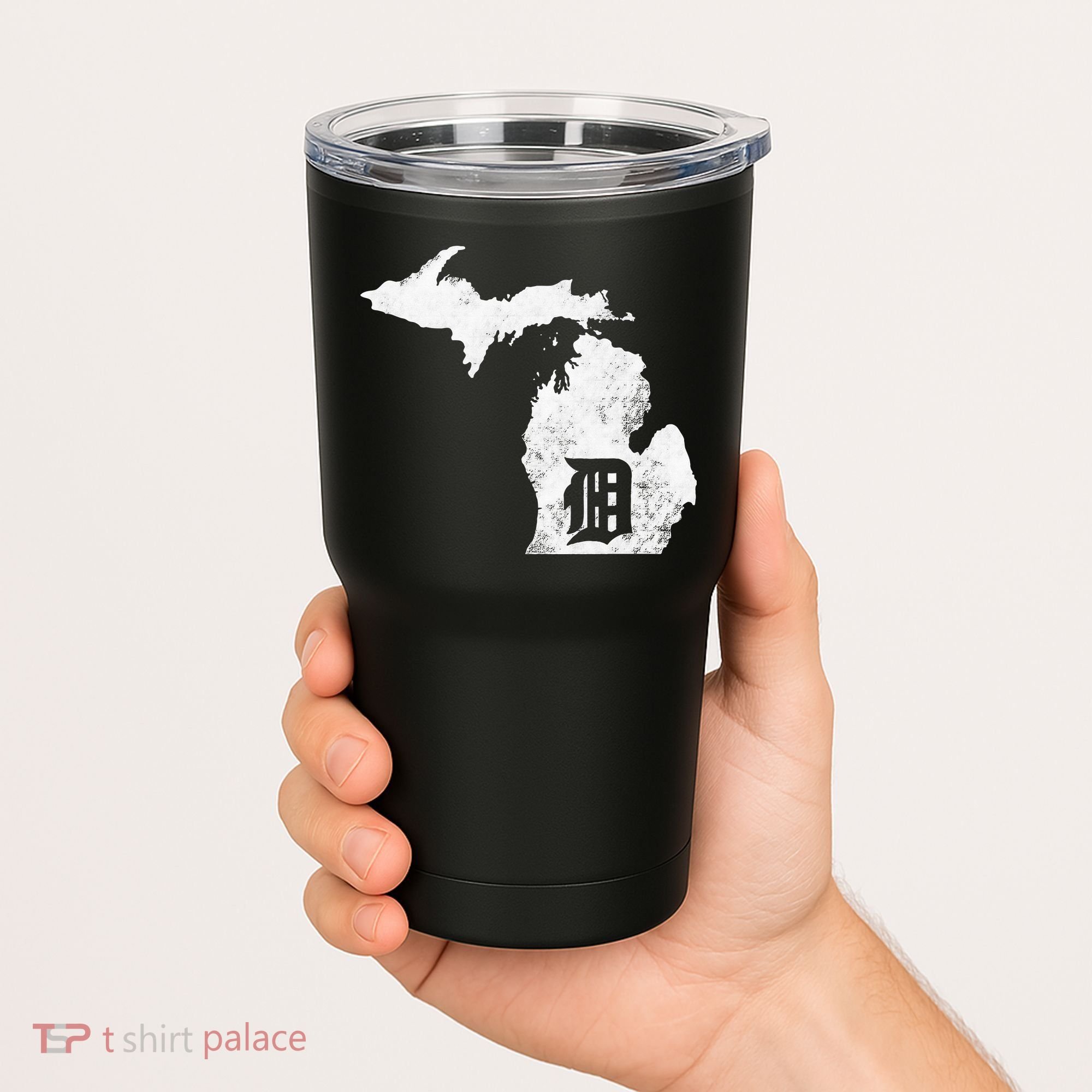Detroit Michigan Motor City Midwest D Mitten Tumbler