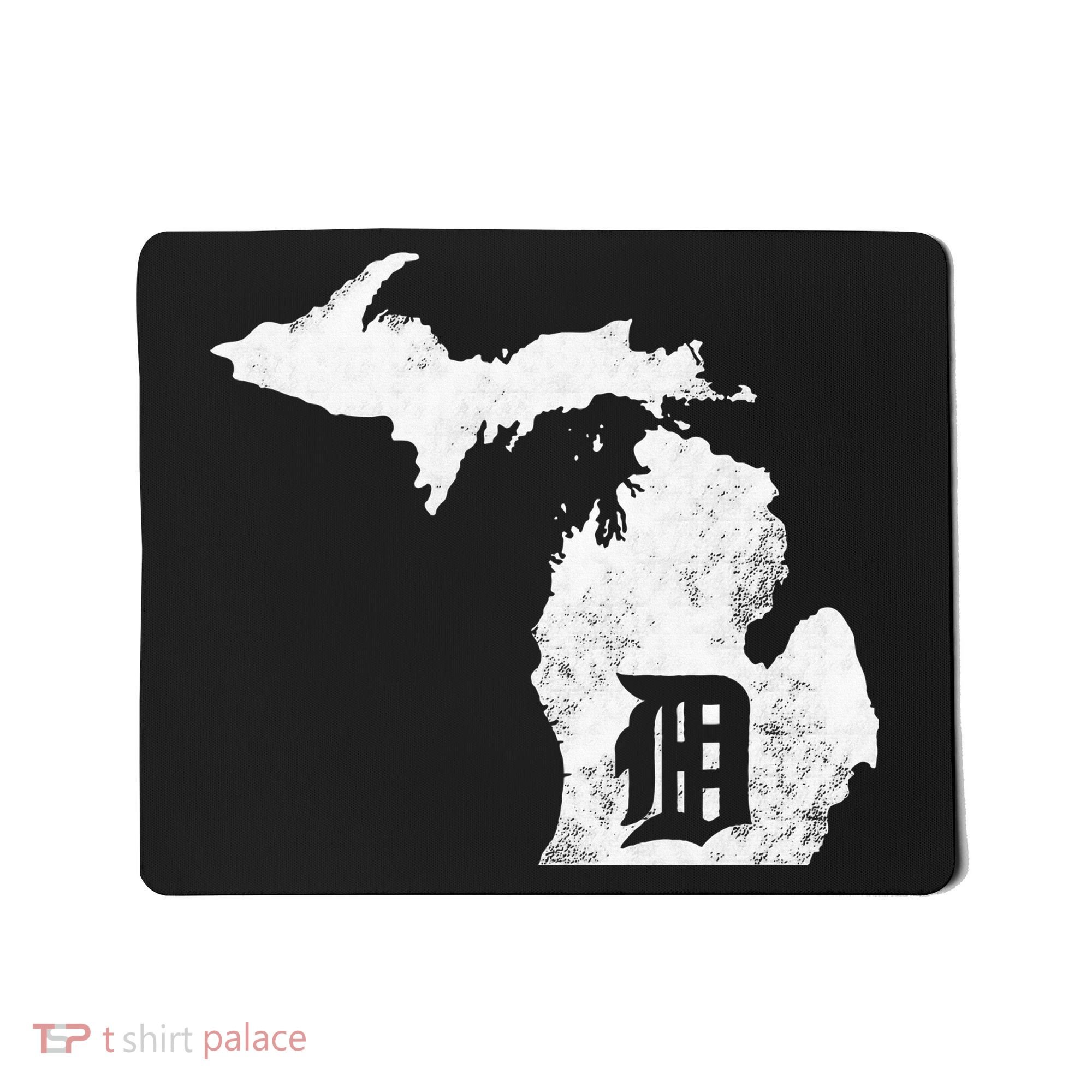 Detroit Michigan Motor City Midwest D Mitten Mousepad
