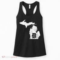 Detroit Michigan Motor City Midwest D Mitten Women's Tank Top thumb 0