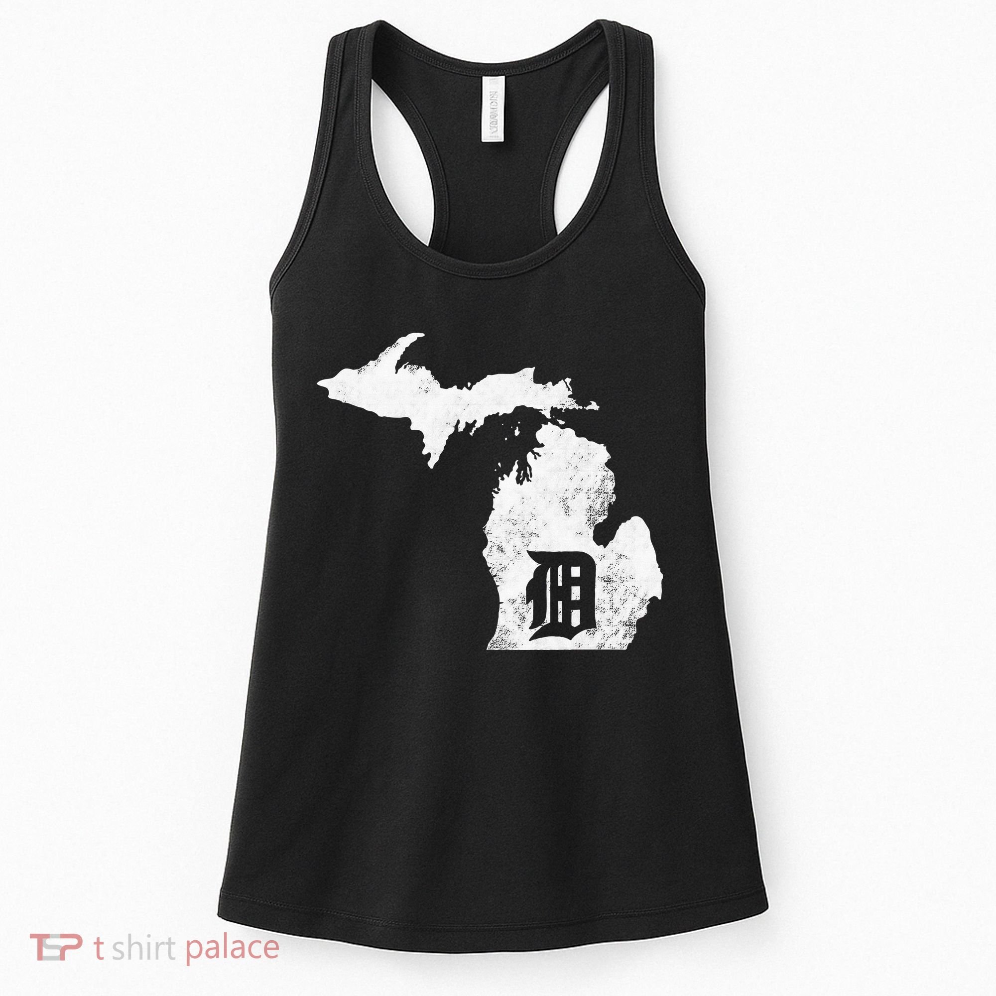 Detroit Michigan Motor City Midwest D Mitten Women's Tank Top