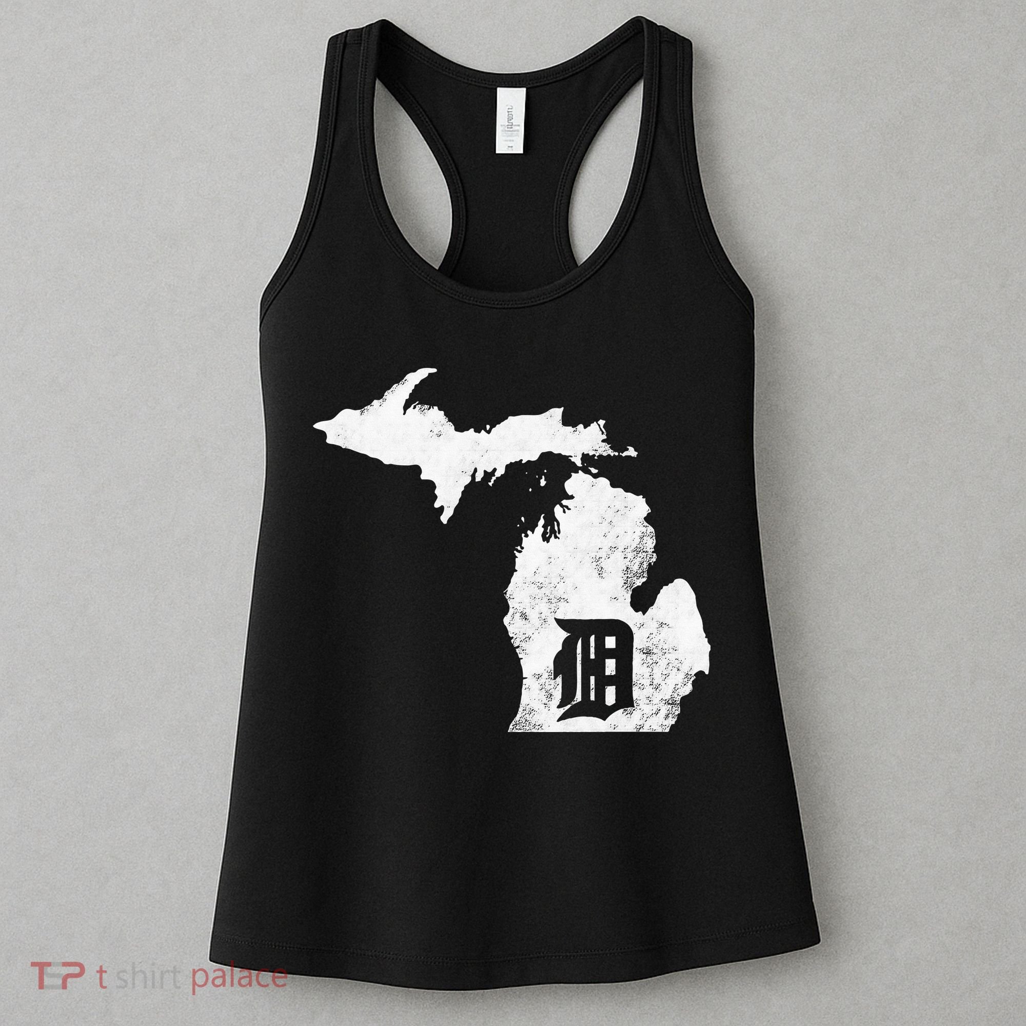 Detroit Michigan Motor City Midwest D Mitten Women's Tank Top