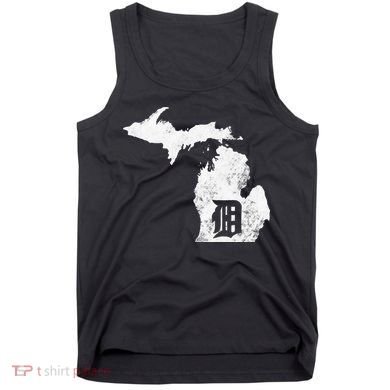 Detroit Michigan Motor City Midwest D Mitten Tank Top