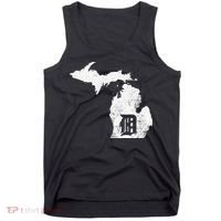 Detroit Michigan Motor City Midwest D Mitten Tank Top thumb 0