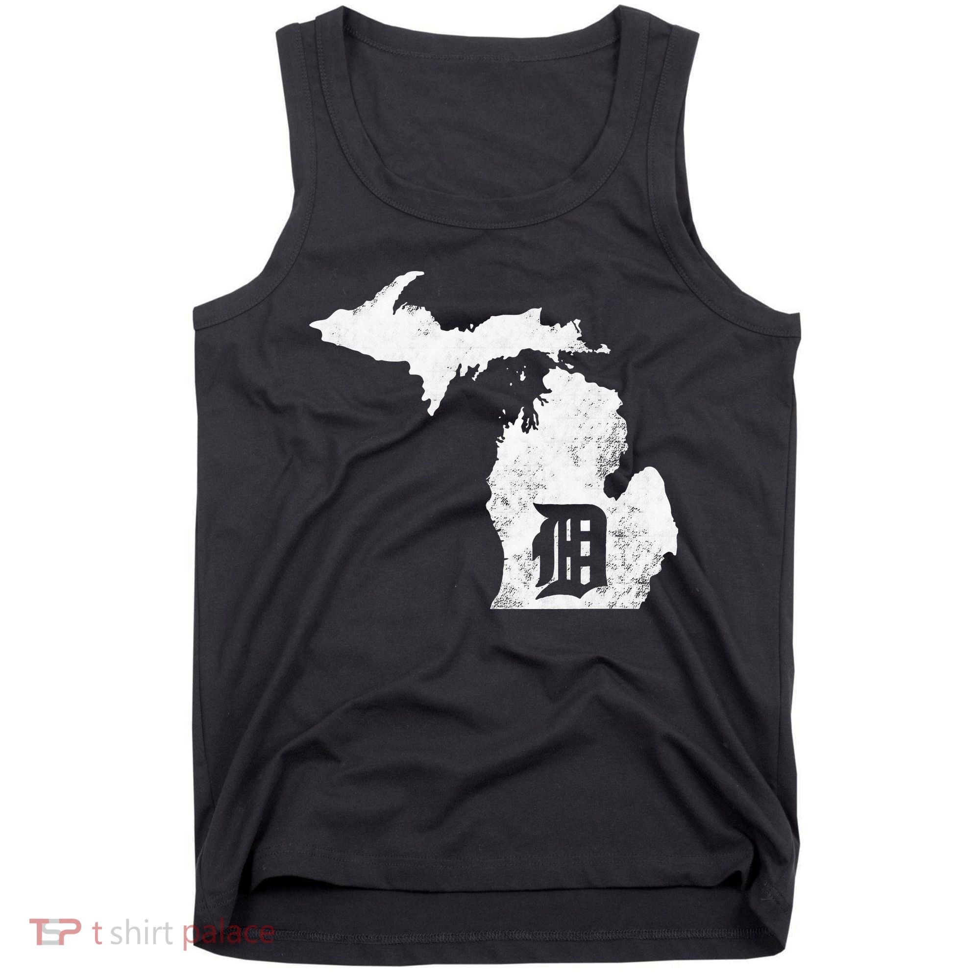 Detroit Michigan Motor City Midwest D Mitten Tank Top