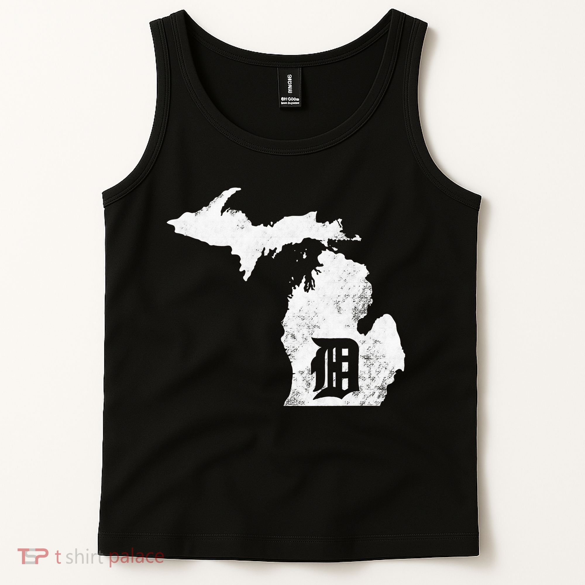 Detroit Michigan Motor City Midwest D Mitten Tank Top