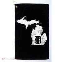 Detroit Michigan Motor City Midwest D Mitten Golf Towel thumb 0