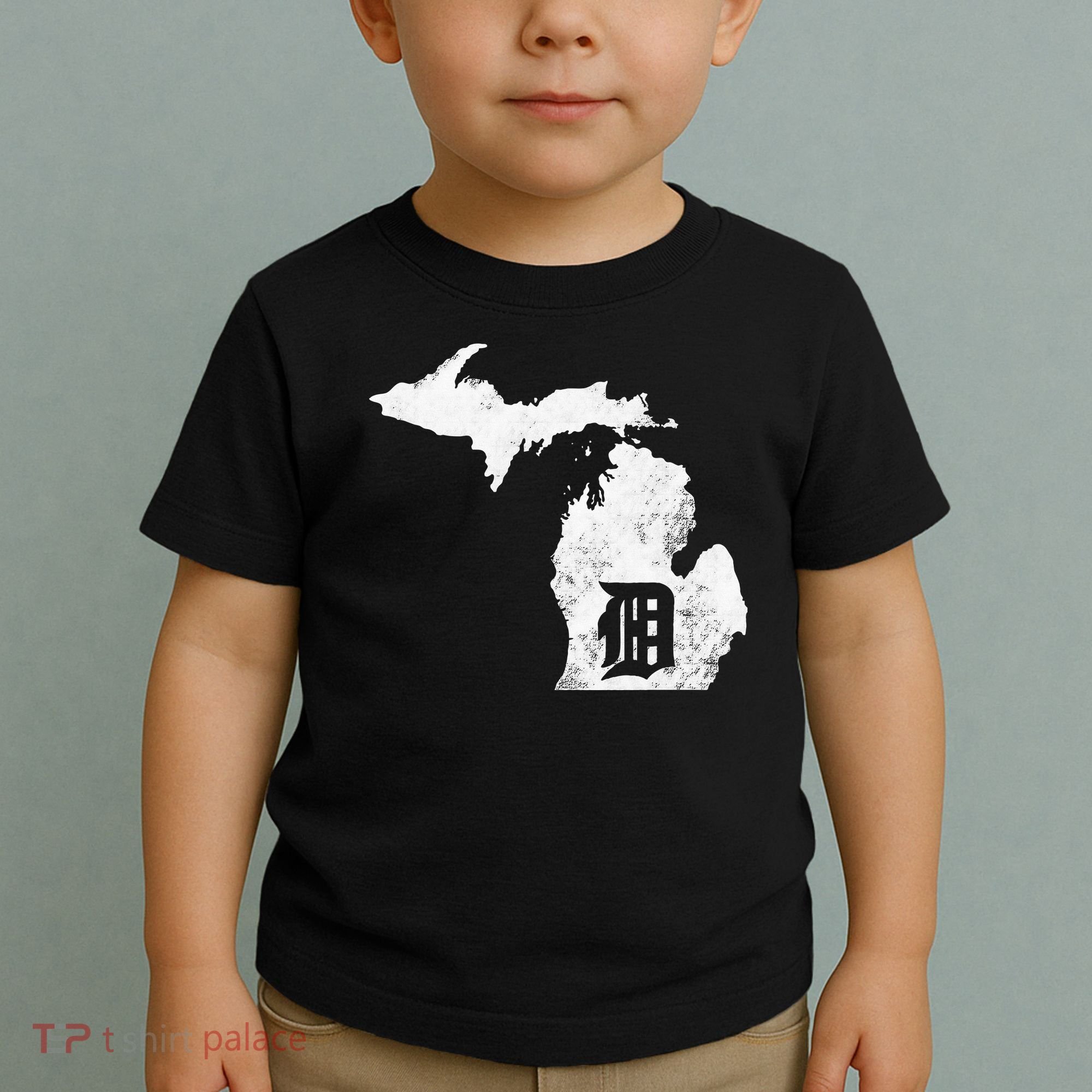 Detroit Michigan Motor City Midwest D Mitten Toddler T-Shirt