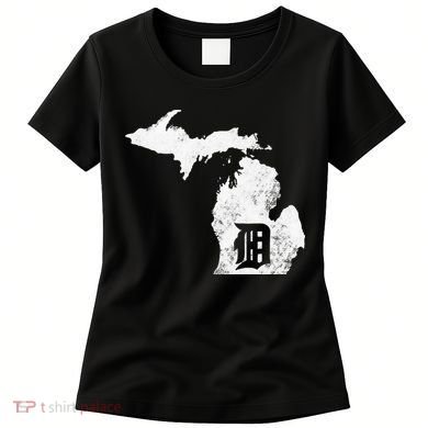 Detroit Michigan Motor City Midwest D Mitten Women's T-Shirt