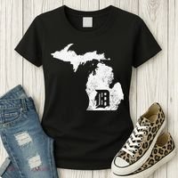 Detroit Michigan Motor City Midwest D Mitten Women's T-Shirt thumb 3