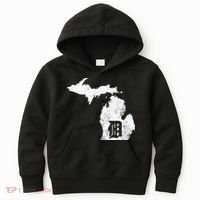 Detroit Michigan Motor City Midwest D Mitten Kids Hoodie thumb 0