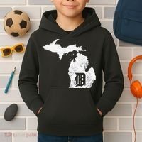 Detroit Michigan Motor City Midwest D Mitten Kids Hoodie thumb 2