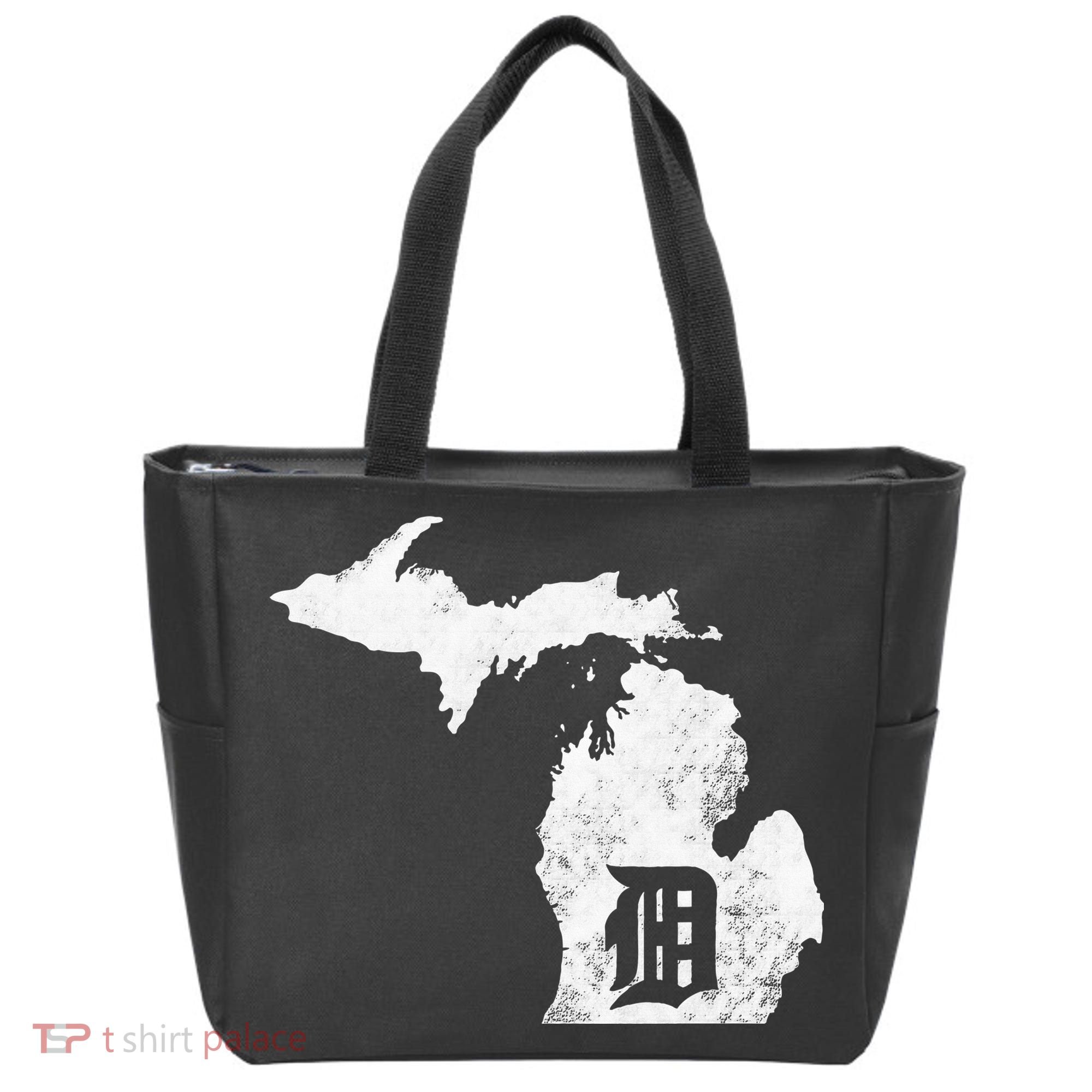 Detroit Michigan Motor City Midwest D Mitten Tote Bag