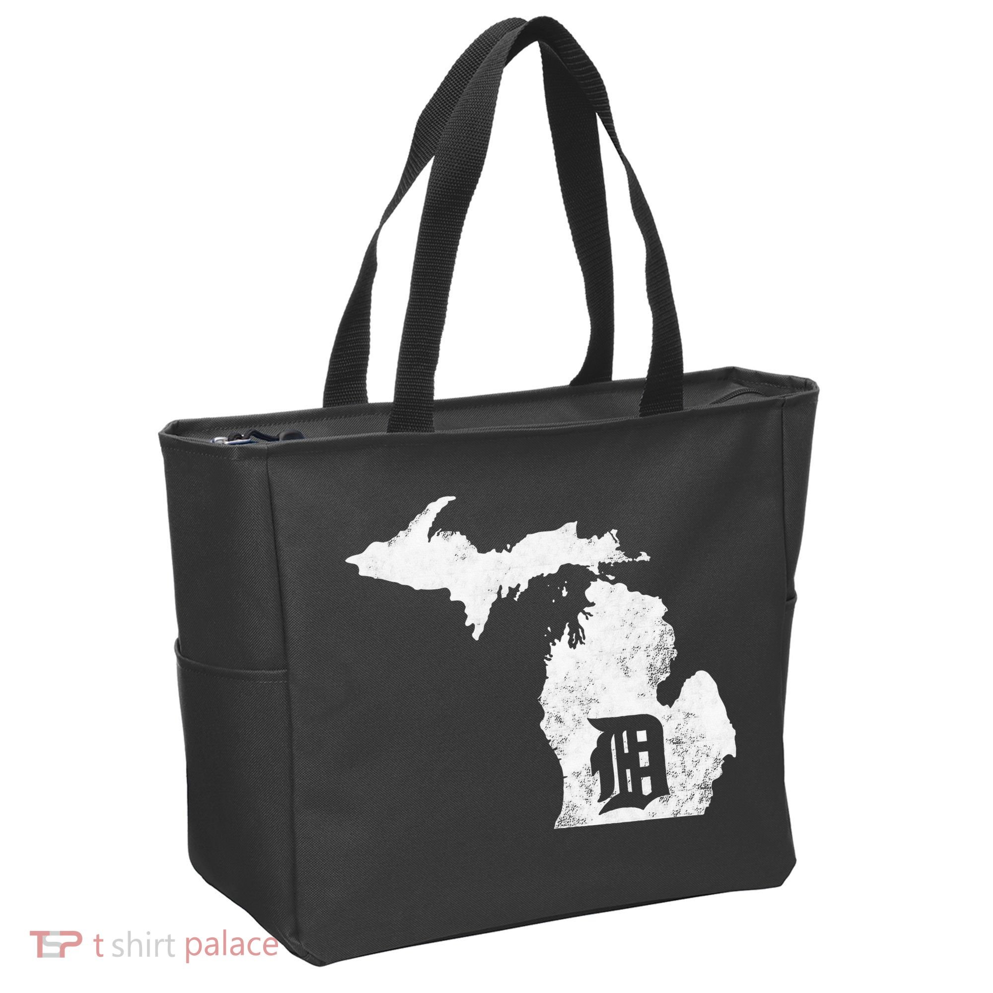Detroit Michigan Motor City Midwest D Mitten Tote Bag