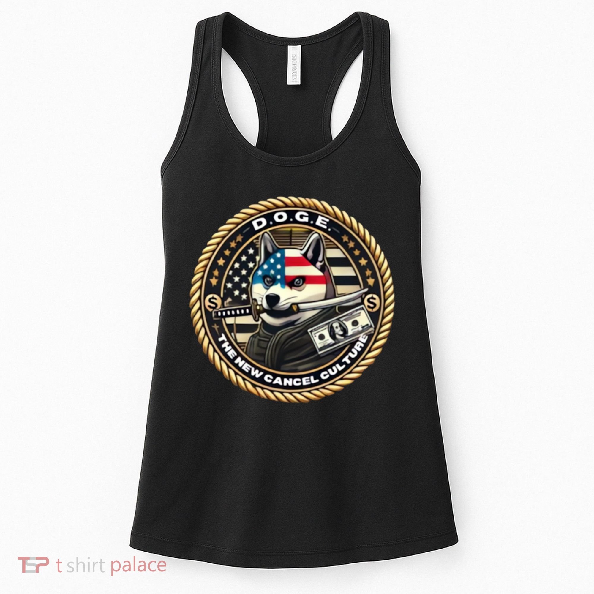 Doge Meme New Cancel Culture Department Of Government Efficiency Dark Maga Elon Women's Tank Top