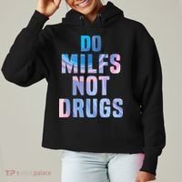 Do Milfs Not Drugs Ladies Heavyweight Boxy Pullover Hoodie thumb 0