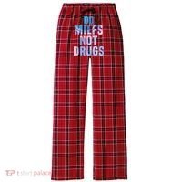 Do Milfs Not Drugs Women's Flannel Plaid Pajama Pants thumb 0