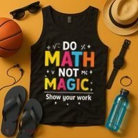 Do Math Not Magic Funny Math Teacher Back To School Tank Top thumb 4