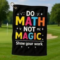Do Math Not Magic Funny Math Teacher Back To School Golf Towel thumb 1