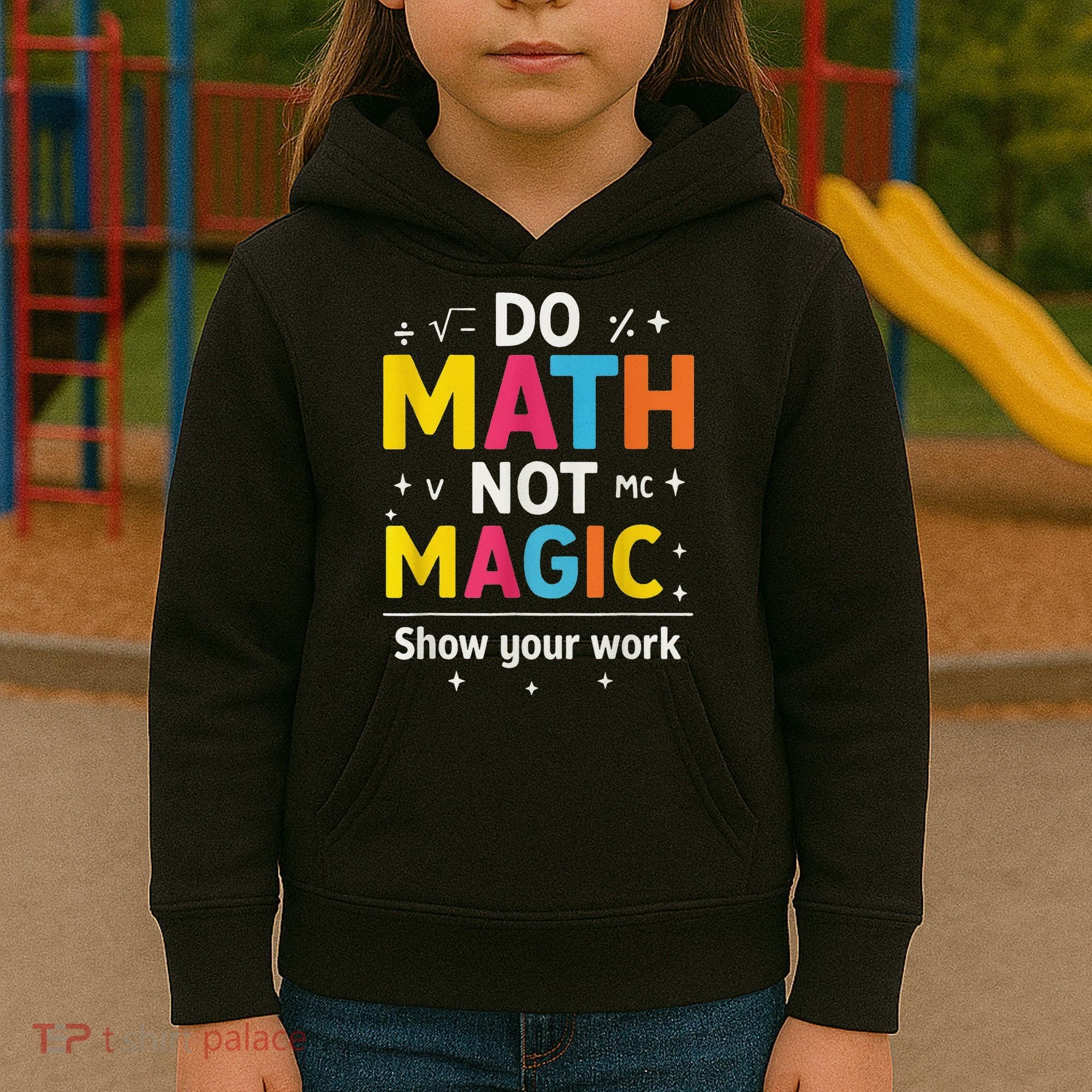 Do Math Not Magic Funny Math Teacher Back To School Kids Hoodie