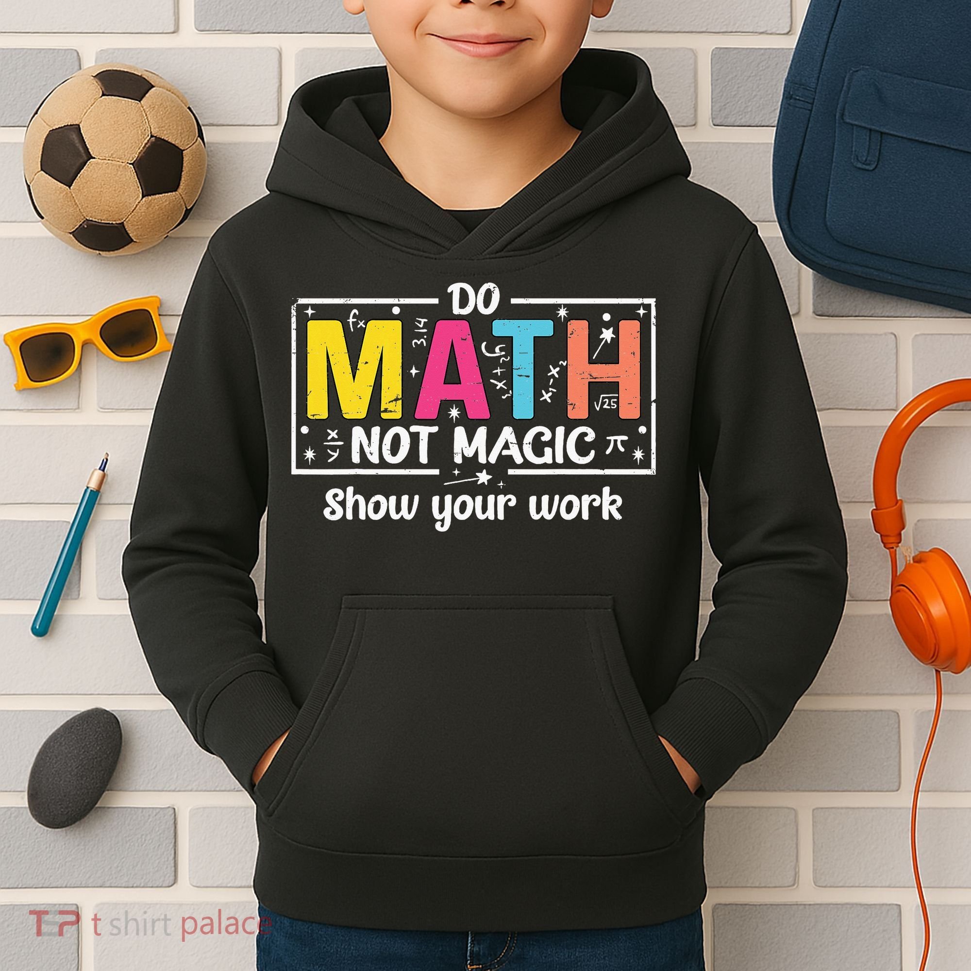 Do Math Not Magic Funny Math Teacher Back To School Kids Hoodie