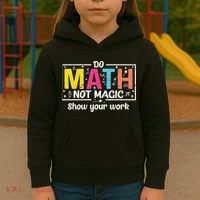 Do Math Not Magic Funny Math Teacher Back To School Kids Hoodie thumb 3