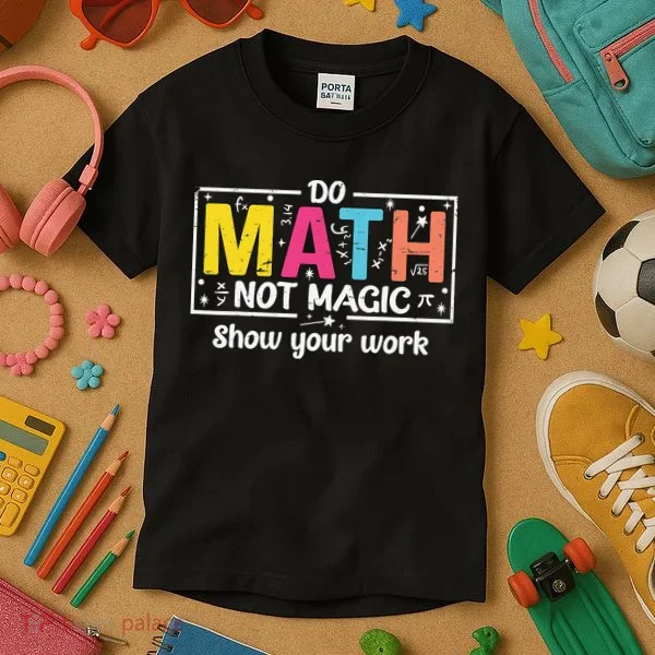 Do Math Not Magic Funny Math Teacher Back To School Kids T-Shirt