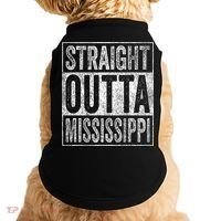 Distressed Mississippi Outfit MS Straight Outta Mississippi Doggie Tank thumb 0