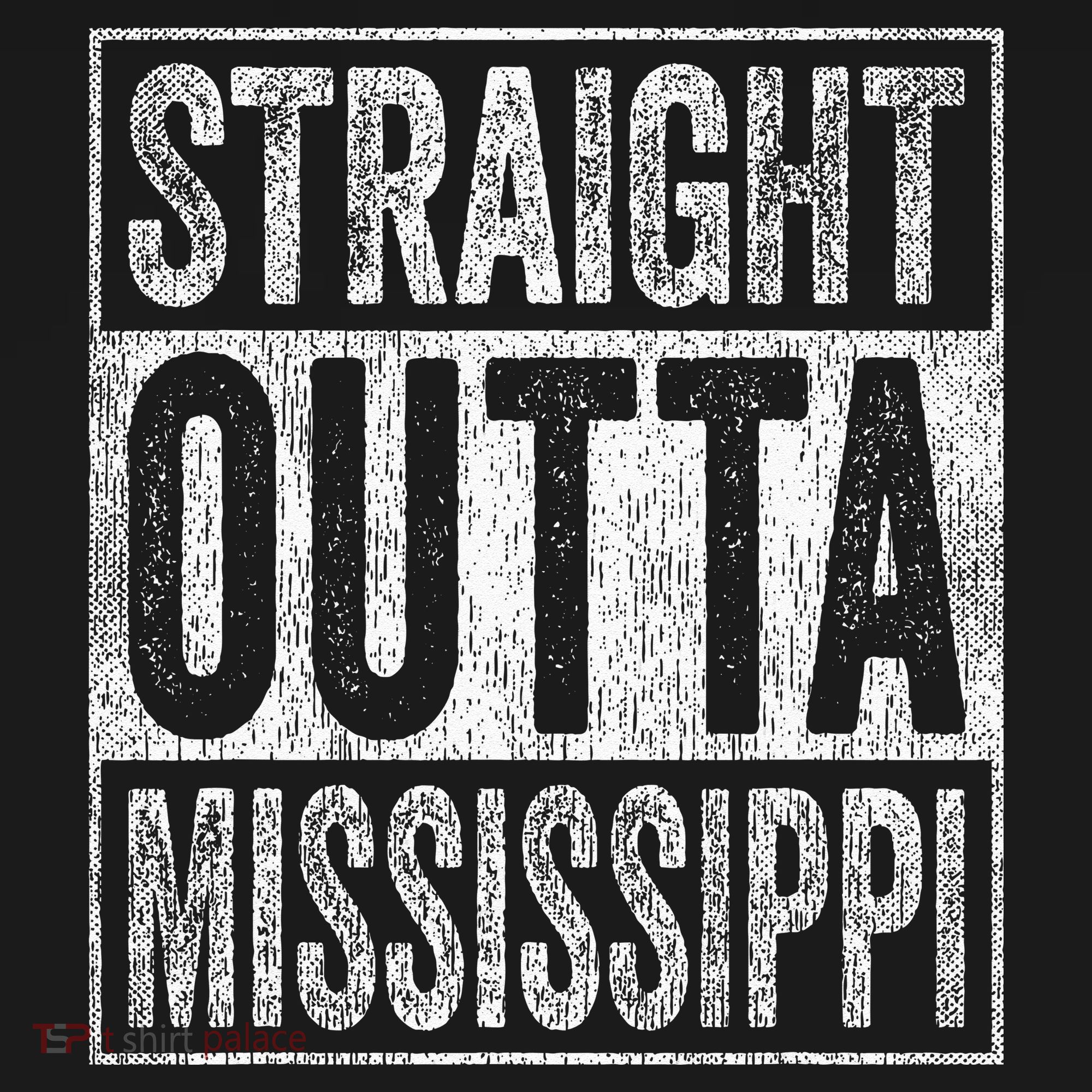 Distressed Mississippi Outfit MS Straight Outta Mississippi Long Sleeve Shirt