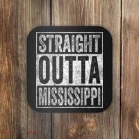 Distressed Mississippi Outfit MS Straight Outta Mississippi Coaster thumb 0