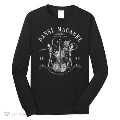 Danse Macabre Orchestra Skeleton Violin Long Sleeve Shirt