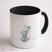 Danse Macabre Orchestra Skeleton Violin Coffee Mug thumb 1