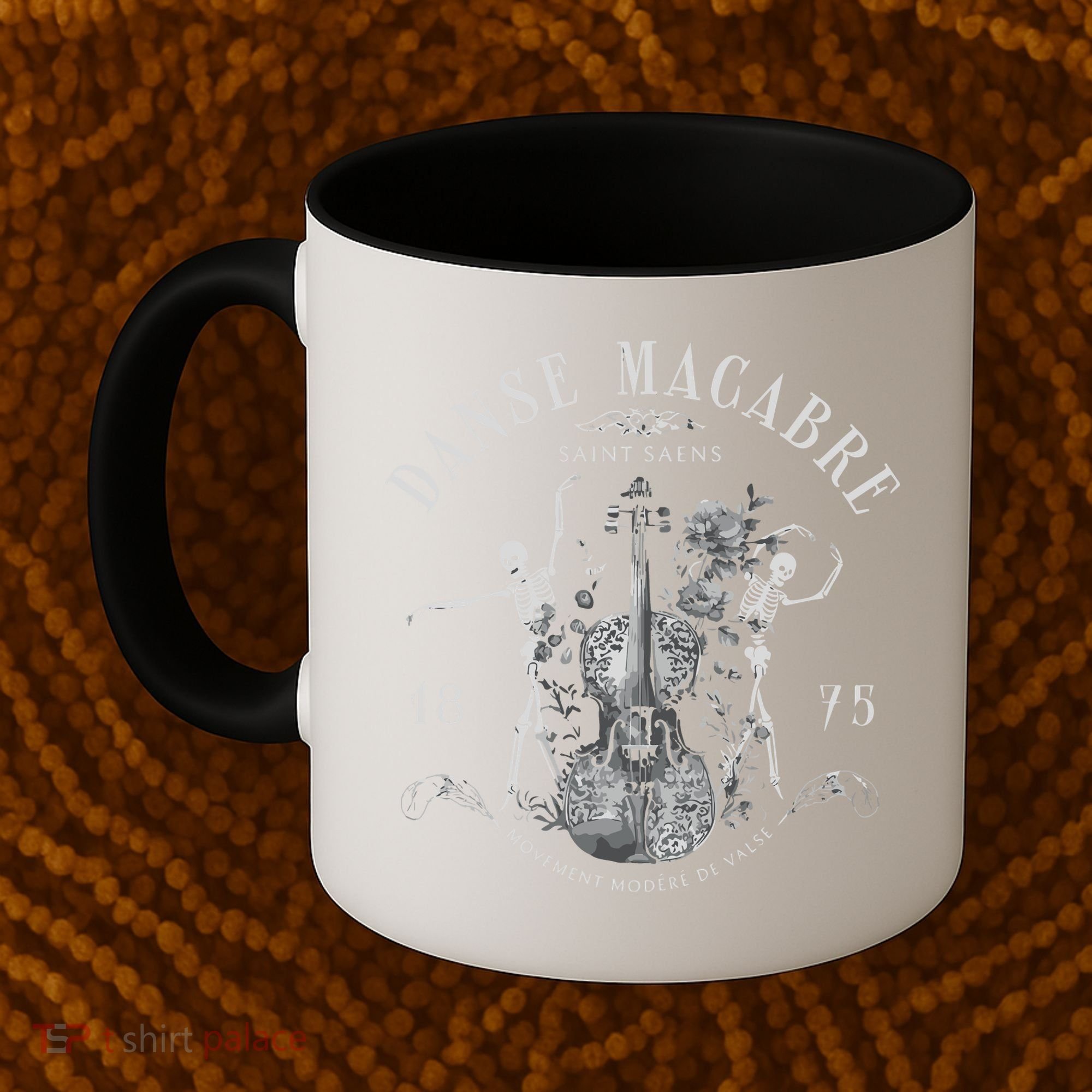 Danse Macabre Orchestra Skeleton Violin Coffee Mug
