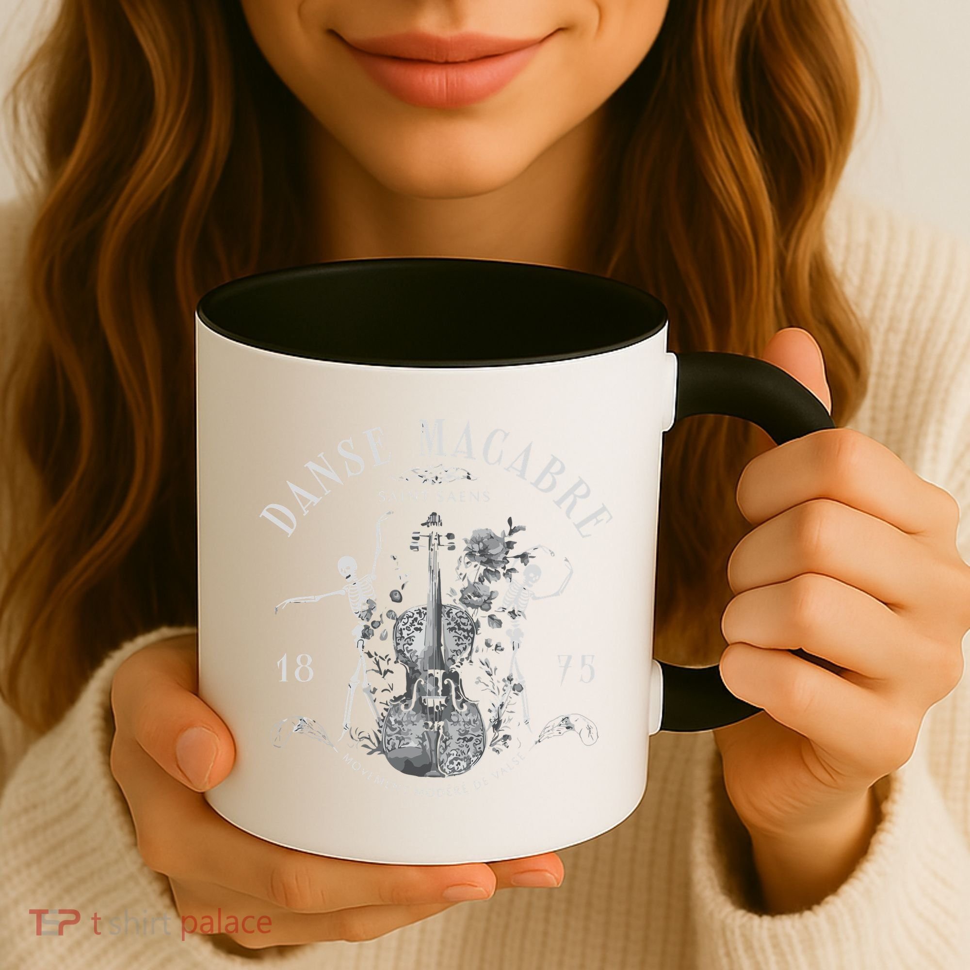 Danse Macabre Orchestra Skeleton Violin Coffee Mug
