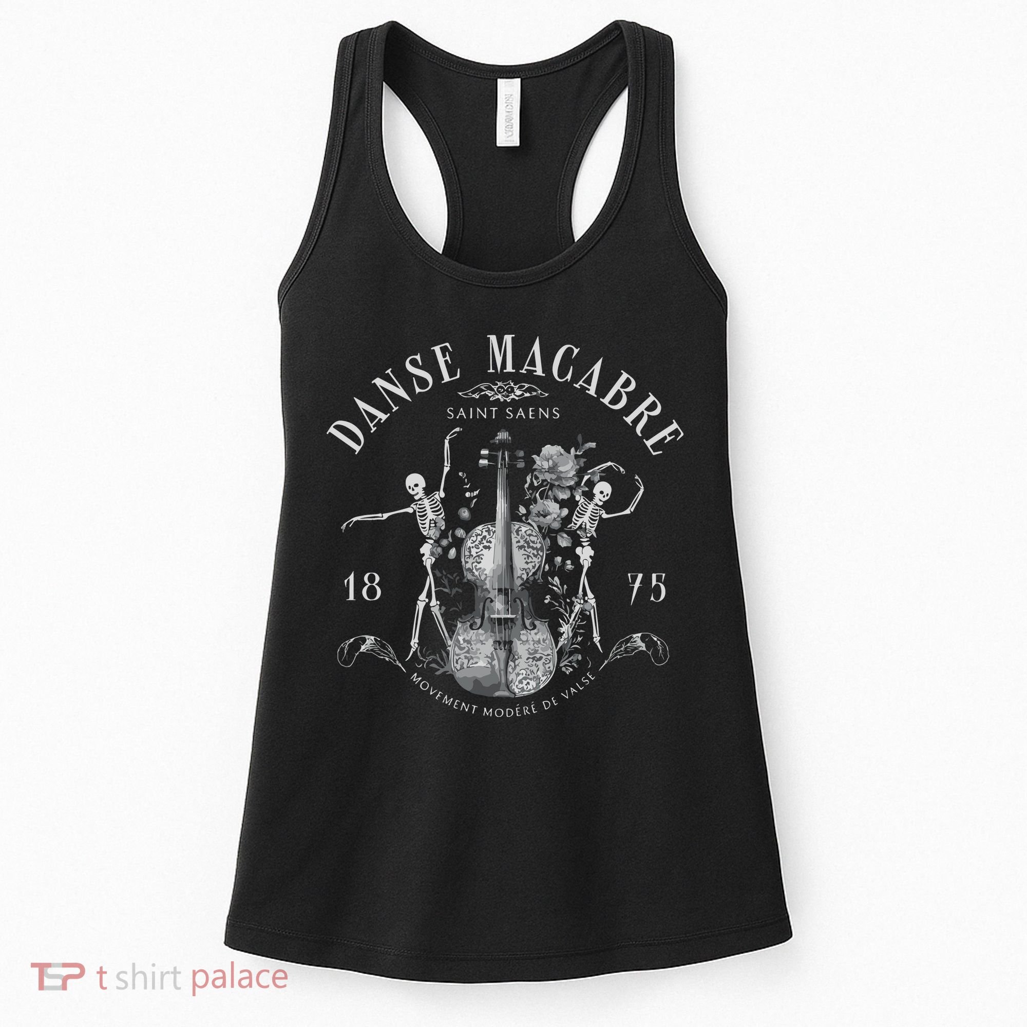 Danse Macabre Orchestra Skeleton Violin Women's Tank Top