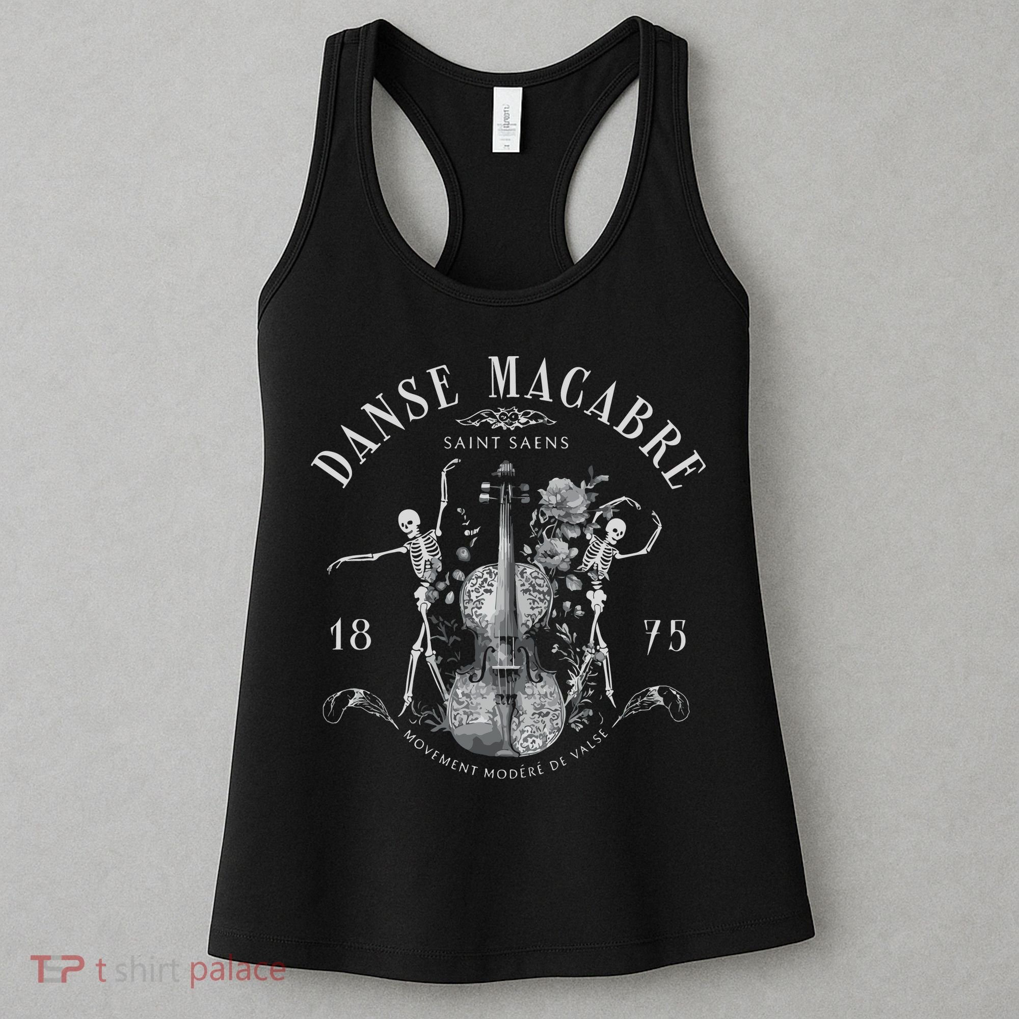 Danse Macabre Orchestra Skeleton Violin Women's Tank Top