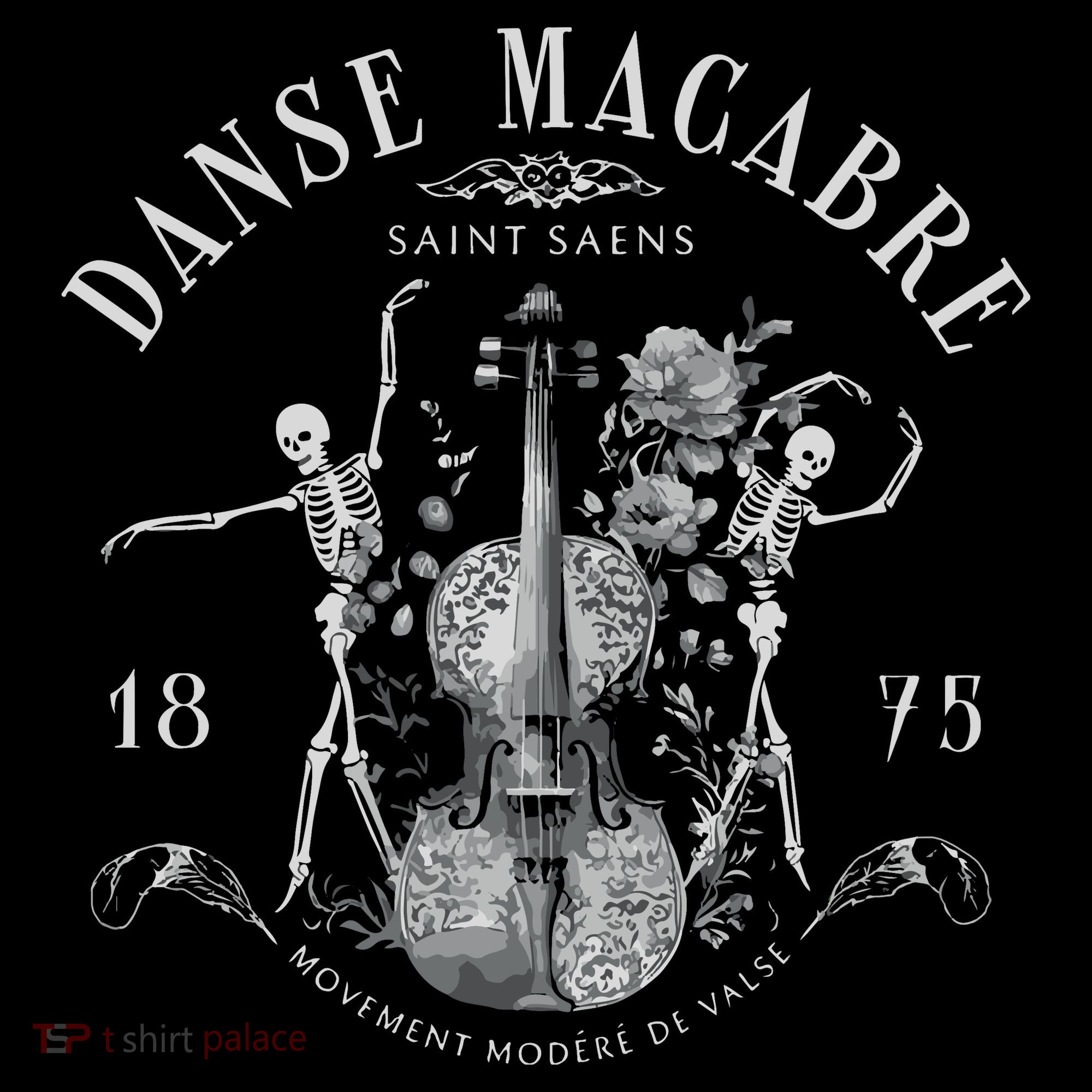 Danse Macabre Orchestra Skeleton Violin Baby Bodysuit