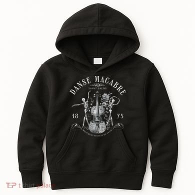 Danse Macabre Orchestra Skeleton Violin Kids Hoodie