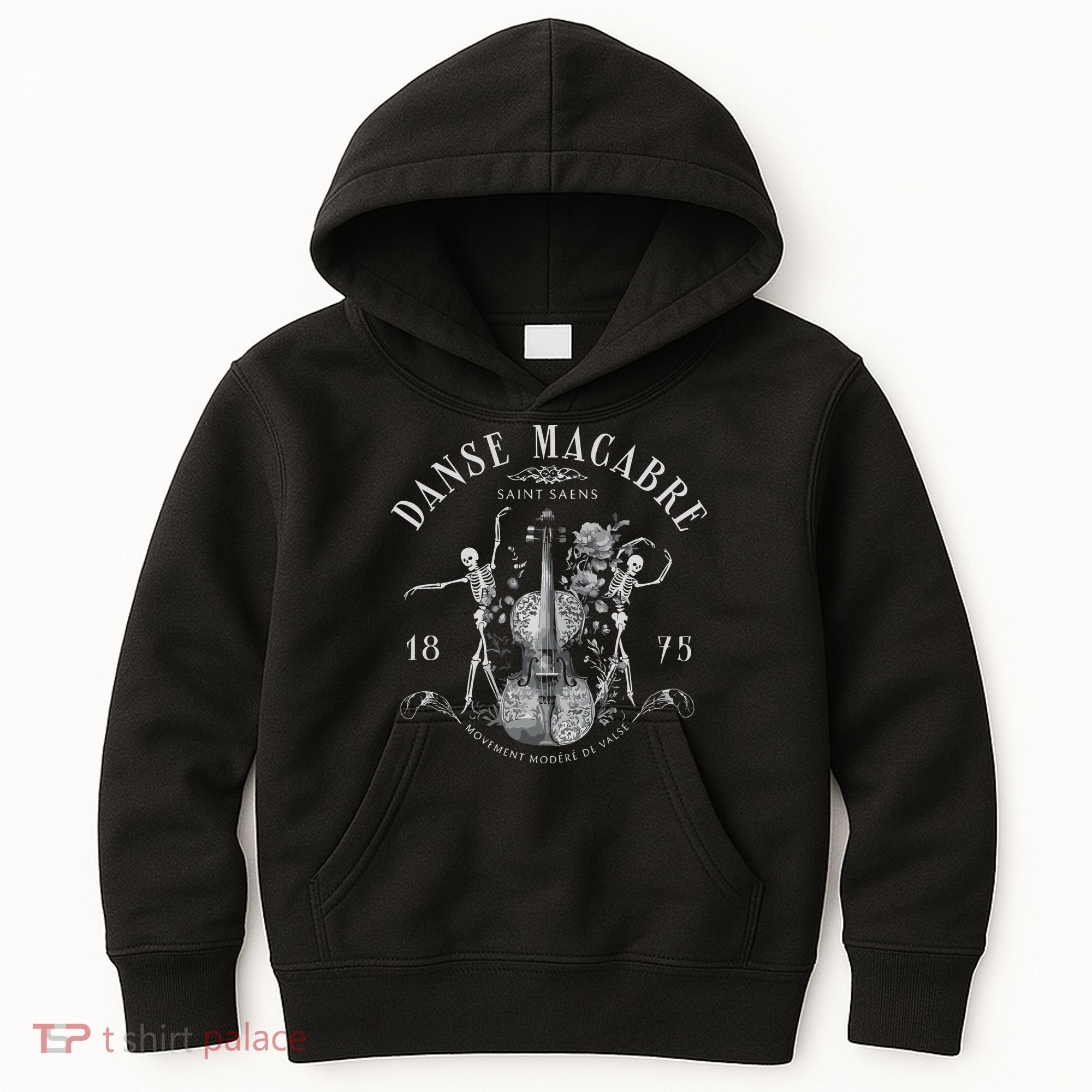 Danse Macabre Orchestra Skeleton Violin Kids Hoodie