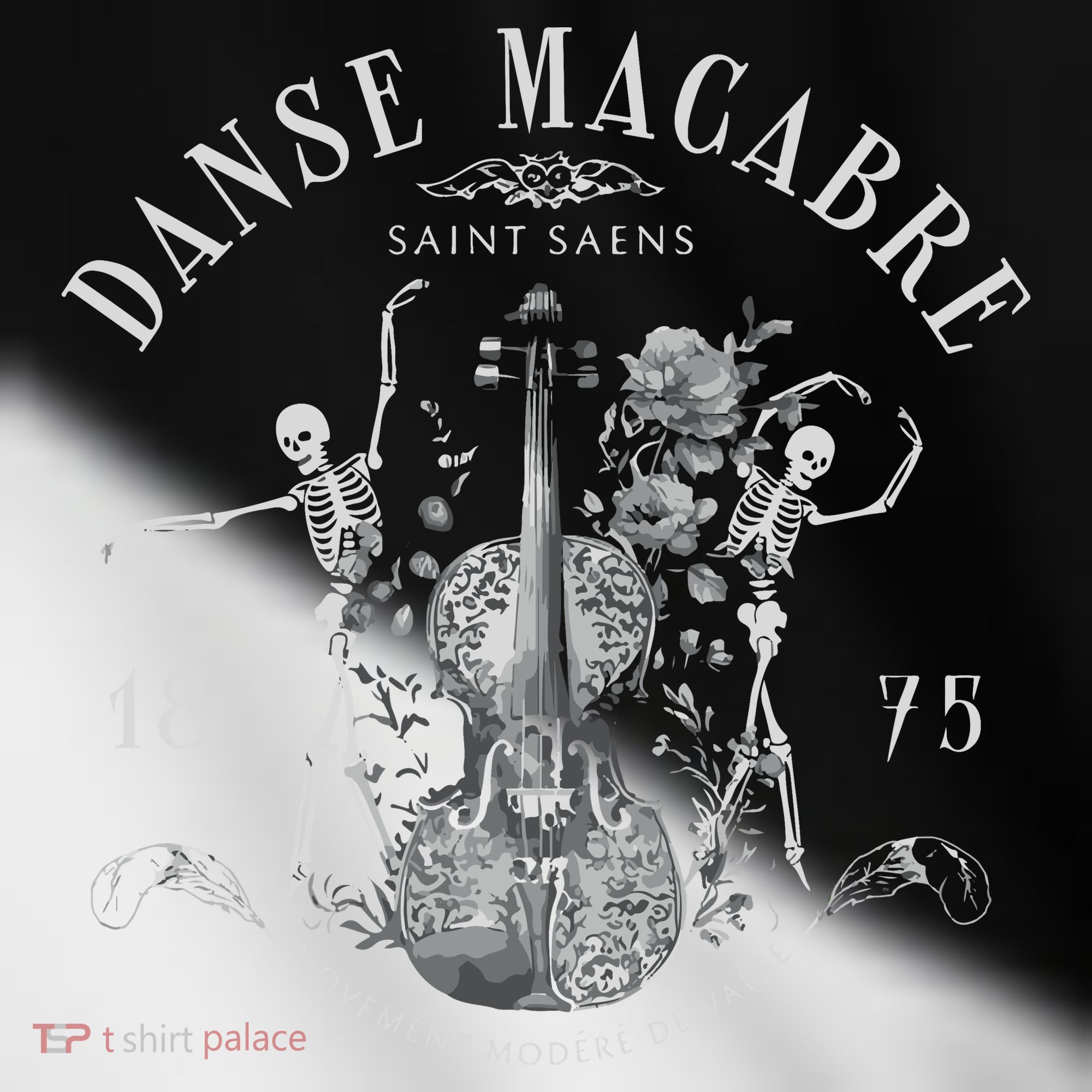 Danse Macabre Orchestra Skeleton Violin Toddler Fine Jersey T-Shirt